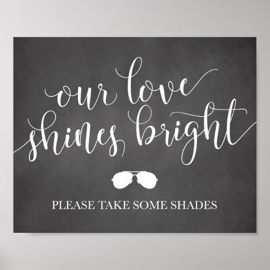 Zonnebril voor gebaren - Onze liefde is helder Poster (Voorkant)