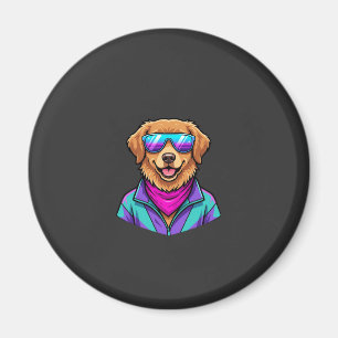 Zonnebril voor honden Retro Neon Kunst_1 Magneet