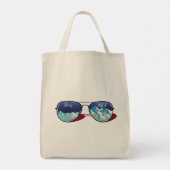 Zonnebril voor in de bergen tote bag (Achterkant)