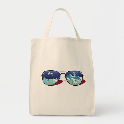 Zonnebril voor in de bergen tote bag (Voorkant)