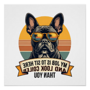 Zonnebril Voor Oude Franse Bulldog Mijn Taak Is Om Perfect Poster