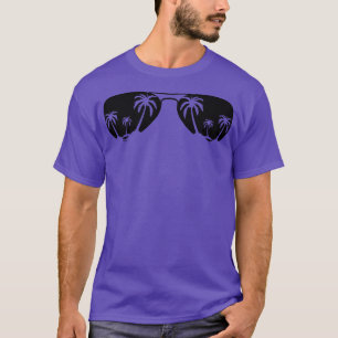 Zonnebril voor palmbomen t-shirt