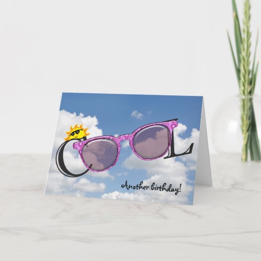 zonnebril voor verjaardag kaart (Voorkant)