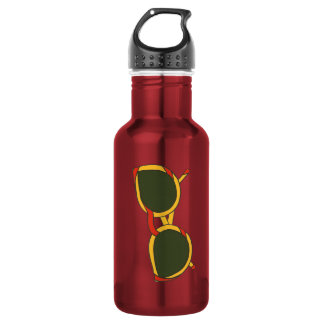 Zonnebril Zonnebrillen in geel en rood op Waterfles