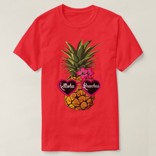 Zonnebrillen anananas Zonnebril TAloha Beaches Haw T-shirt (Design voorkant)