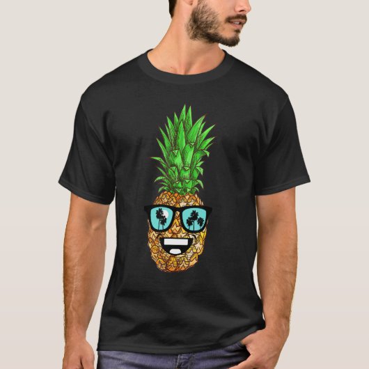 Zonnebrillen anananasappel Aloha Beaches Hawaii Ha T-shirt (Voorkant)
