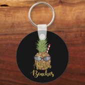 Zonnebrillen anananasappel Aloha strandt Hawaiian  Sleutelhanger (Voorkant)