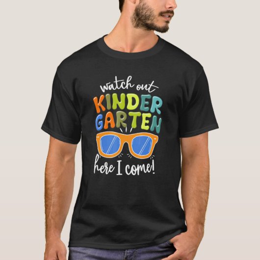 Zonnebrillen bekijken Kindergarten hier kom ik ter T-shirt (Voorkant)