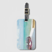 Zonnebrillen bij strand bagagelabel (Voorkant (verticaal))
