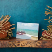 Zonnebrillen bij strand fotoplaat (Zijkant)