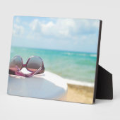 Zonnebrillen bij strand fotoplaat (Zijkant)