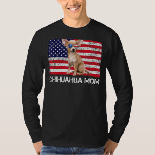 Zonnebrillen Chihuahua Mam Flag American Usa Dog T-shirt