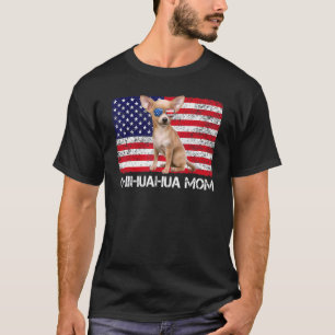 Zonnebrillen Chihuahua Mam Flag American Usa Dog T-shirt