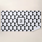 Zonnebrillen Cool Black & White Shades Monogrammed Strandlaken (Voorkant)