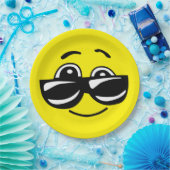 Zonnebrillen Cool Face Funny Emoticon Party Papieren Bordje (Feest)