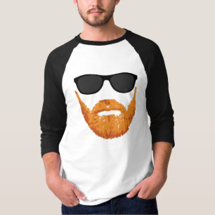 Zonnebrillen en rode hoofdbaard t-shirt