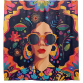 Zonnebrillen en Sass Douchegordijn (Voorkant)