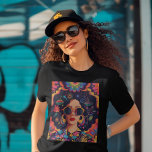 Zonnebrillen en Sass T-shirt<br><div class="desc">Omarm uw unieke stijl en vier diversiteit met dit geweldige ontwerp. Het is gemaakt voor sterke, onafhankelijke vrouwen die graag hun mening uiten. Het ontwerp show een zelfverzekerde vrouw in gedurfde kleuren en coole motieven, een schommelende stijlvolle zonnebril en statement oorbellen. Levendige bloemen en abstracte kunst staan voor creativiteit en...</div>