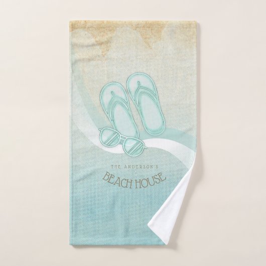 Zonnebrillen en Teenslippers Aqua ID623 Bad Handdoek (Handdoek)