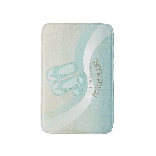 Zonnebrillen en Teenslippers Aqua ID623 Badmat (Voorkant Verticaal)
