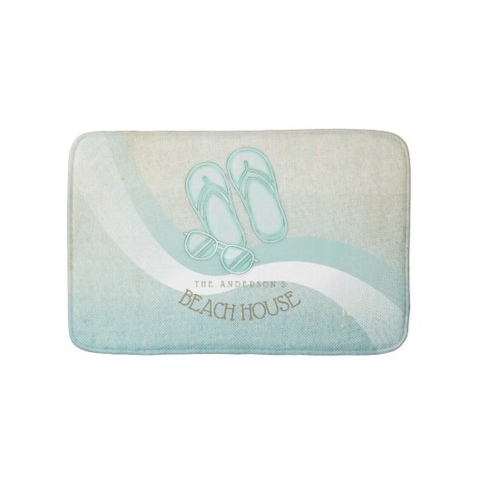 Zonnebrillen en Teenslippers Aqua ID623 Badmat (Voorkant)