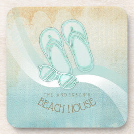 Zonnebrillen en Teenslippers Aqua ID623 Bier Onderzetter