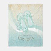 Zonnebrillen en Teenslippers Aqua ID623 Fleece Deken (Voorkant)