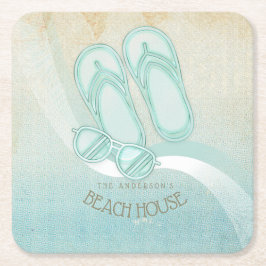 Zonnebrillen en Teenslippers Aqua ID623 Kartonnen Onderzetters