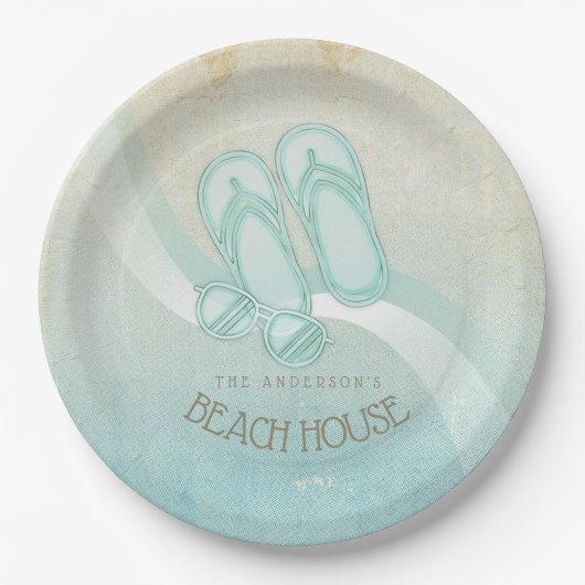 Zonnebrillen en Teenslippers Aqua ID623 Papieren Bordje (Voorkant)