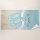 Zonnebrillen en Teenslippers Aqua ID623 Strandlaken (Voorkant)