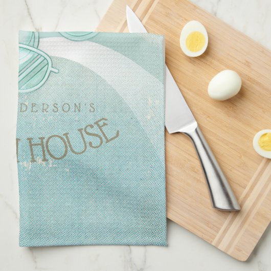 Zonnebrillen en Teenslippers Aqua ID623 Theedoek (Quarter Fold)