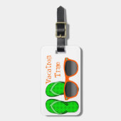 Zonnebrillen en Teenslippers Bagagelabel (Voorkant verticaal)