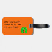 Zonnebrillen en Teenslippers Bagagelabel (Achterkant horizontaal)