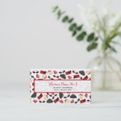 Zonnebrillen en Visitekaartje van roebels paars (Staand voorkant)