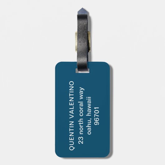 Zonnebrillen glimlachend gezicht bagagelabel (Achterkant verticaal)