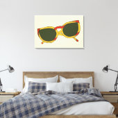 Zonnebrillen in geel en rood Canvas Prints (Insitu (Slaapkamer))