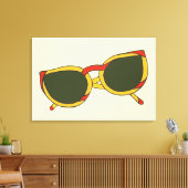 Zonnebrillen in geel en rood Canvas Prints (Insitu (Woonkamer))