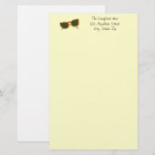 Zonnebrillen in geel en rood op Stationery Briefpapier (Voorkant / Achterkant)