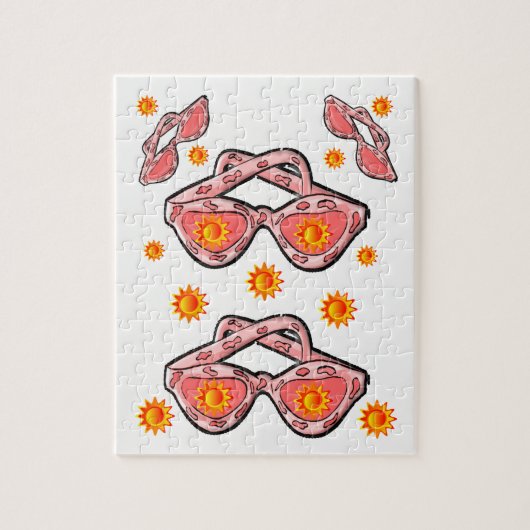 Zonnebrillen Jigzaag Puzzle Legpuzzel (Verticaal)