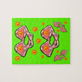 Zonnebrillen Jigzaag Puzzle Legpuzzel (Horizontaal)