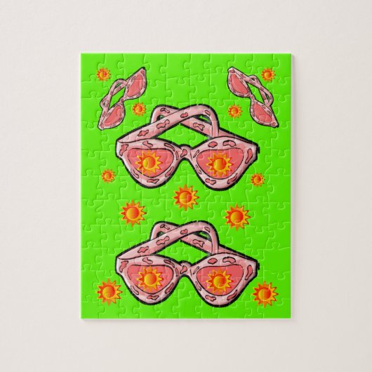 Zonnebrillen Jigzaag Puzzle Legpuzzel (Verticaal)