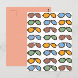 Zonnebrillen Kleurrijke Zomerzonnebril Briefkaart