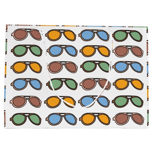 Zonnebrillen Kleurrijke Zomerzonnebril Groot Cadeauzakje (Achterkant)