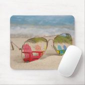 Zonnebrillen met doorsneetstoelen muismat (Met muis)