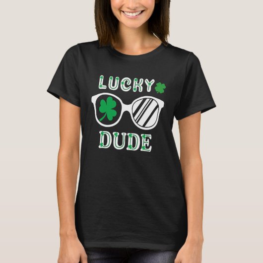 Zonnebrillen met Shamrock Fun St Patrick's Day Luc T-shirt (Voorkant)