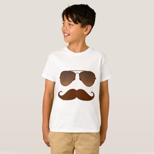 Zonnebrillen Mustache T-shirt (Voorkant volledig)