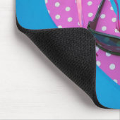 Zonnebrillen op Polka Dot Teenslippers Muismat (Hoek)