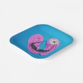 Zonnebrillen op Polka Dot Teenslippers Papieren Bordje (Gebogen)