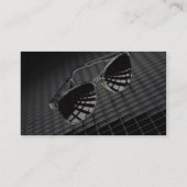 Zonnebrillen op rasterachtergrond visitekaartje (Achterkant)