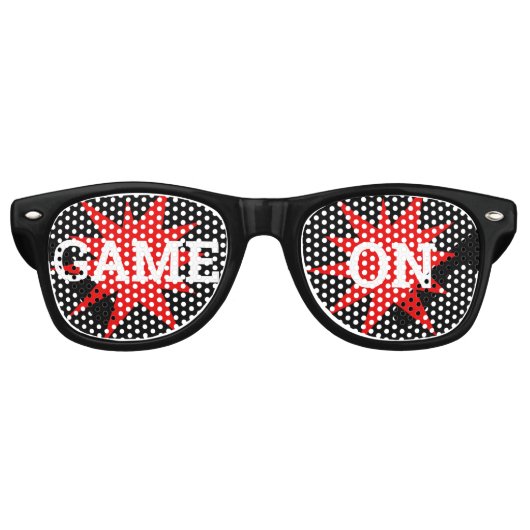 Zonnebrillen op retro Shades / Fun Party (Voorkant)